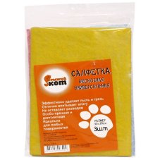 Салфетка вискозная универсальная 30*38см (3шт) (85)